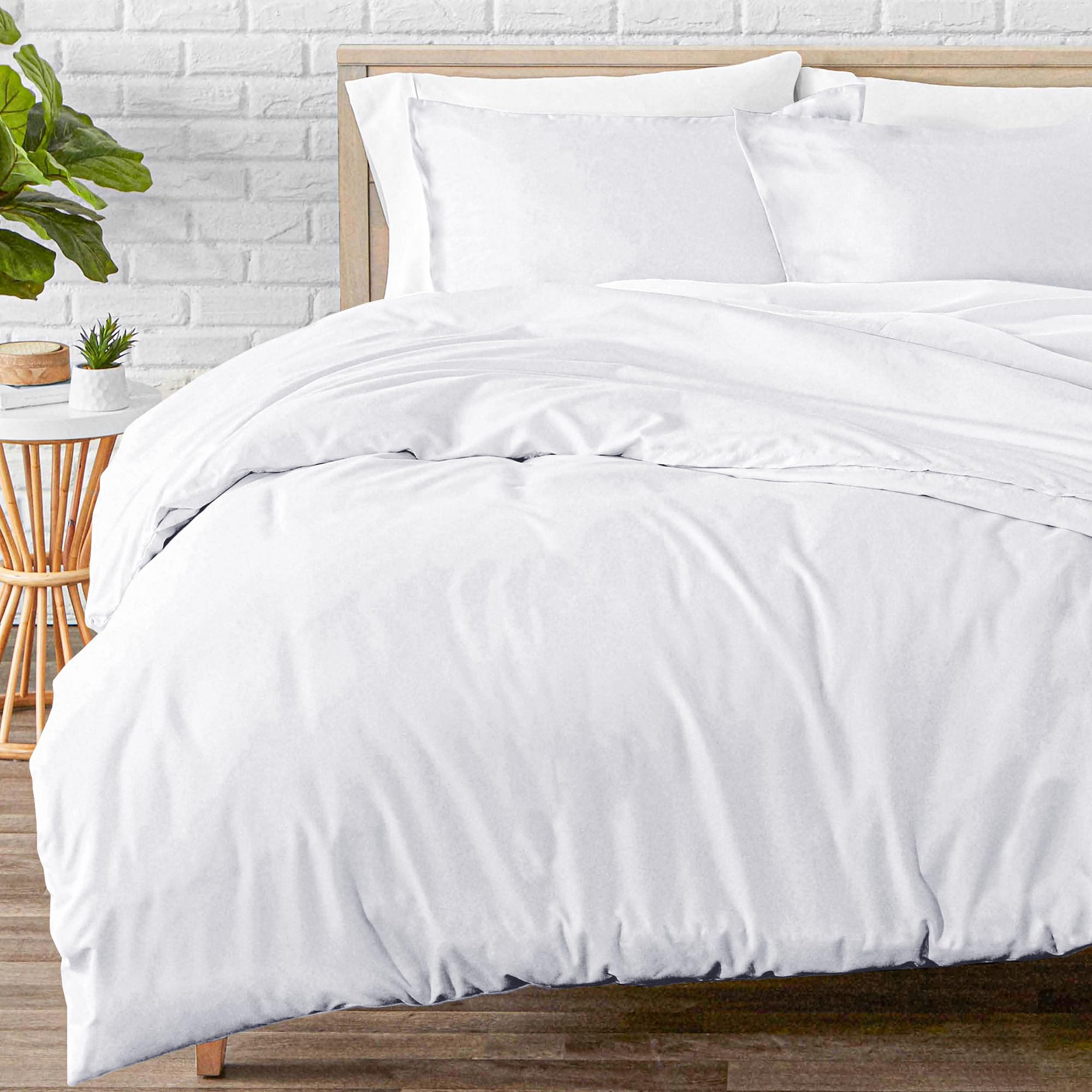 RAYBedding 100% Luxury Brushed Cotton Flannelette Single Duvet Cover Set Hidden Button Closure Duvet Cover Single and Pillowcases Set – Cozy & Breathable Single Quilt Cover Set