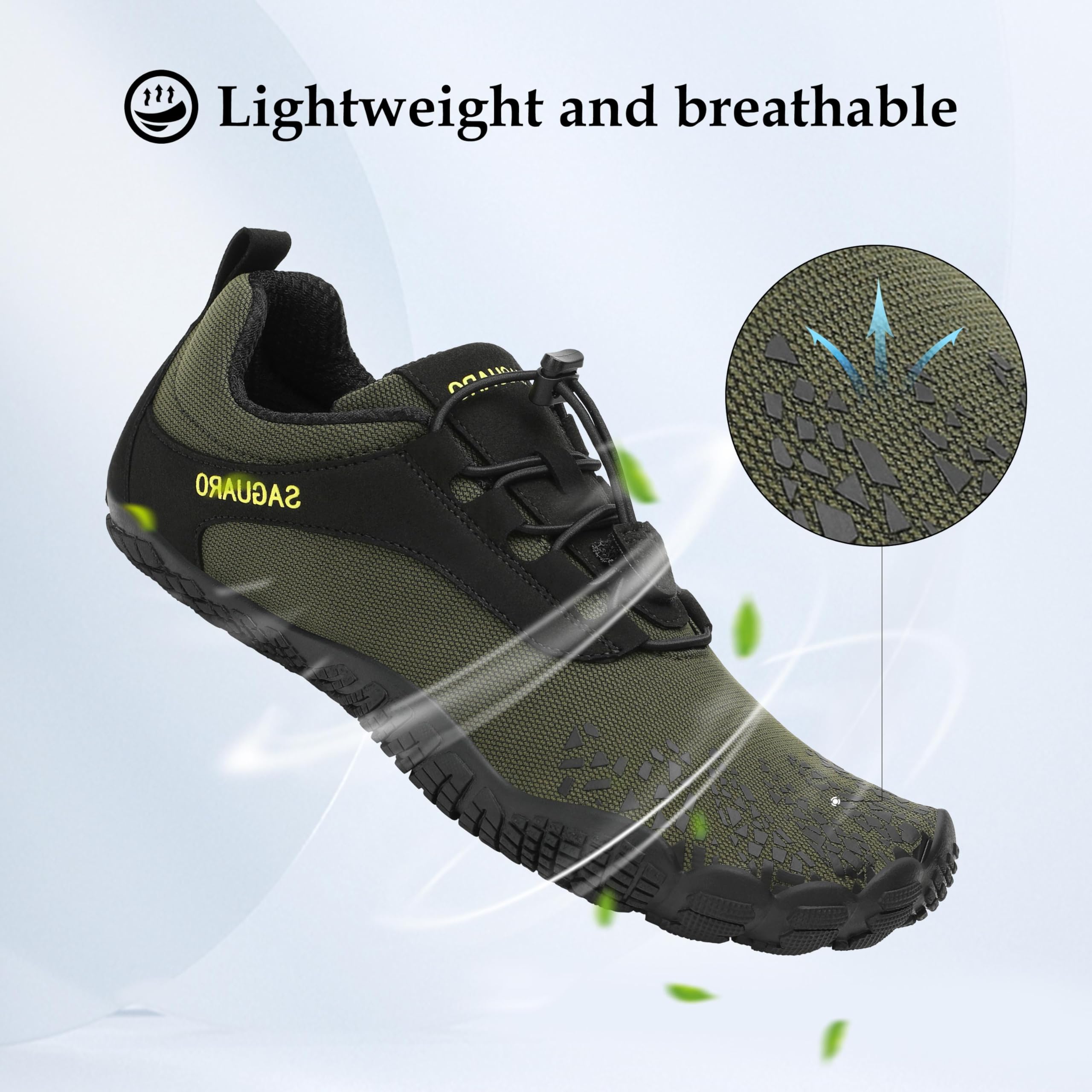 SAGUARO Scarpe Barefoot Minimaliste Uomo Scarpe da Trail Trekking Scarpette da Scoglio