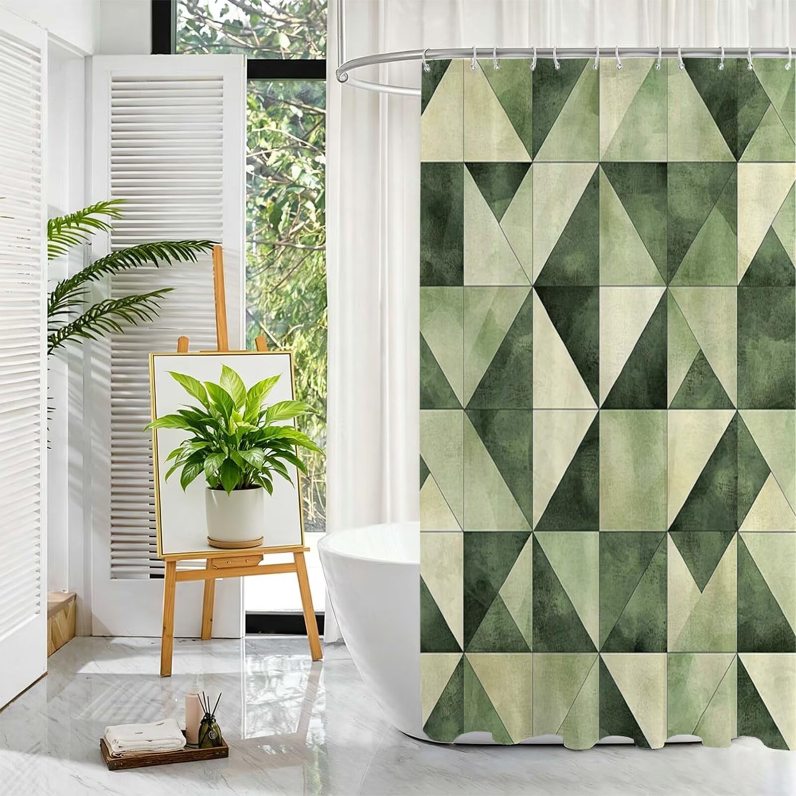 Tenda da Doccia colore senape, Tenda Doccia 180x180cm L-109