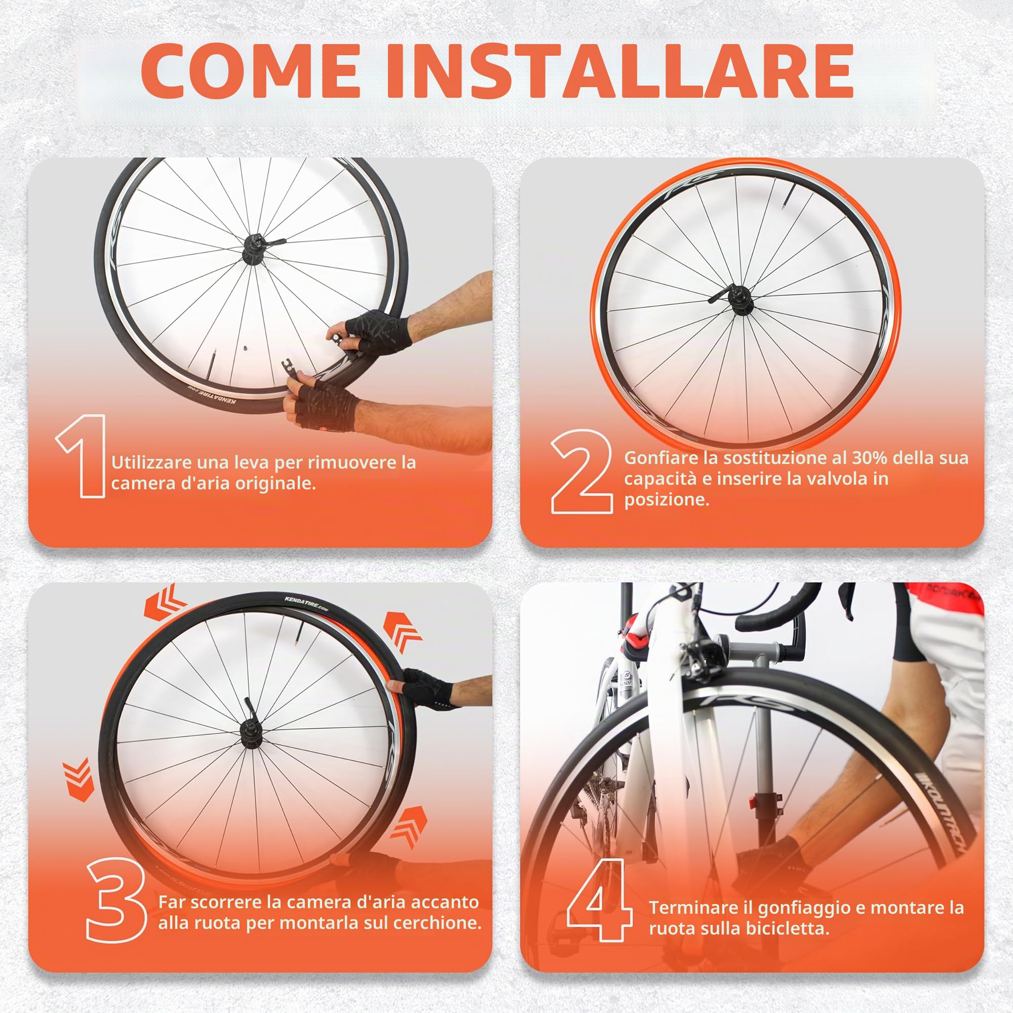 IMPALAPRO Camera d'aria TPU Bici da Corsa Ultraleggera 28g - Compatibile con Camera d'aria Bici da Corsa 700x18/23/25/28/30/32C Valvola Presta 45/65/85mm (TPU 2Pcs - Val 65mm)