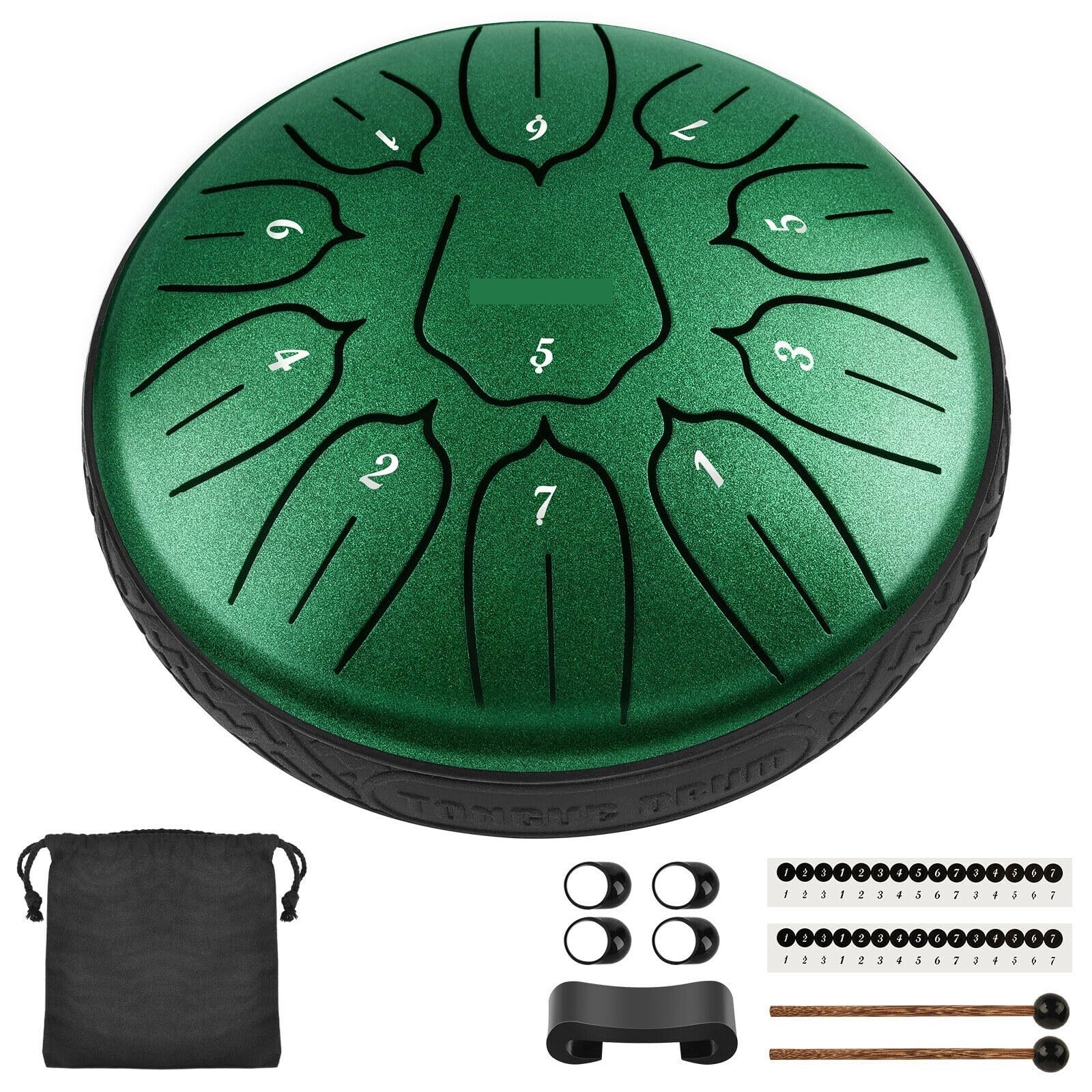Tambour à Langue de 6 Pouces, 11 Notes, réglage D, Accessoires for Instruments de Musique à Percussion, bâtons de réservoir Handpan en Acier Instrument(Purple)