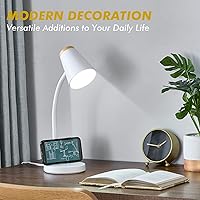 Vista 4 de Desk Lamp for College Dorm Room - Small LED Desk Lamp Touch Dimmable Reading Light for Home Office - Adjustable Flexible Gooseneck Table Lamp for