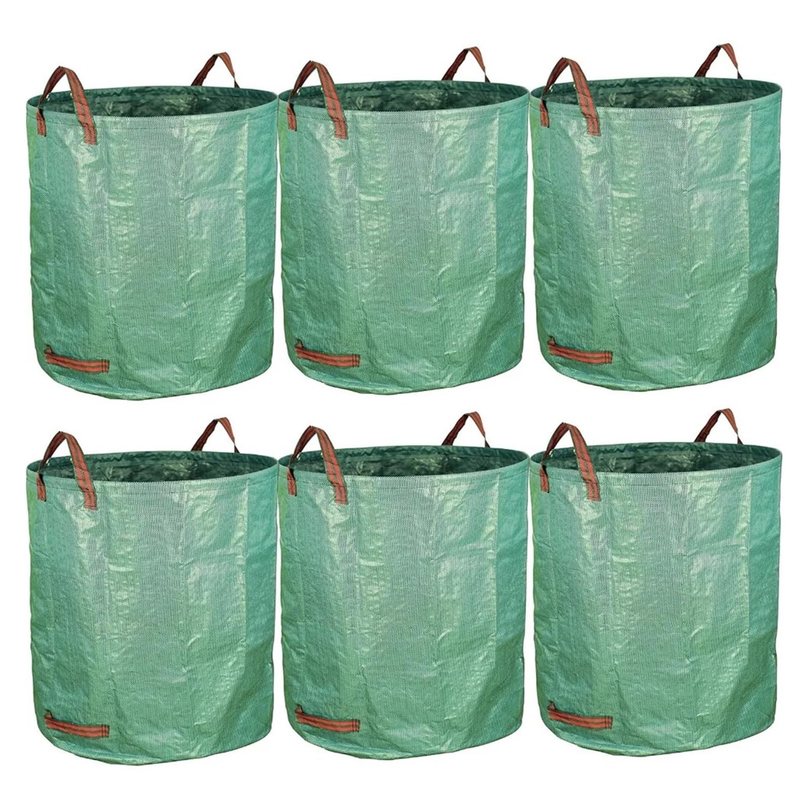 Paquete de 6 bolsas for residuos jardín reutilizables y resistentes con anillo plástico, hojas pie for escombros Para Residuos