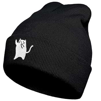 UIHGUHO Cute Funny Cat Knit Beanies, Fashion Cozy Hat for