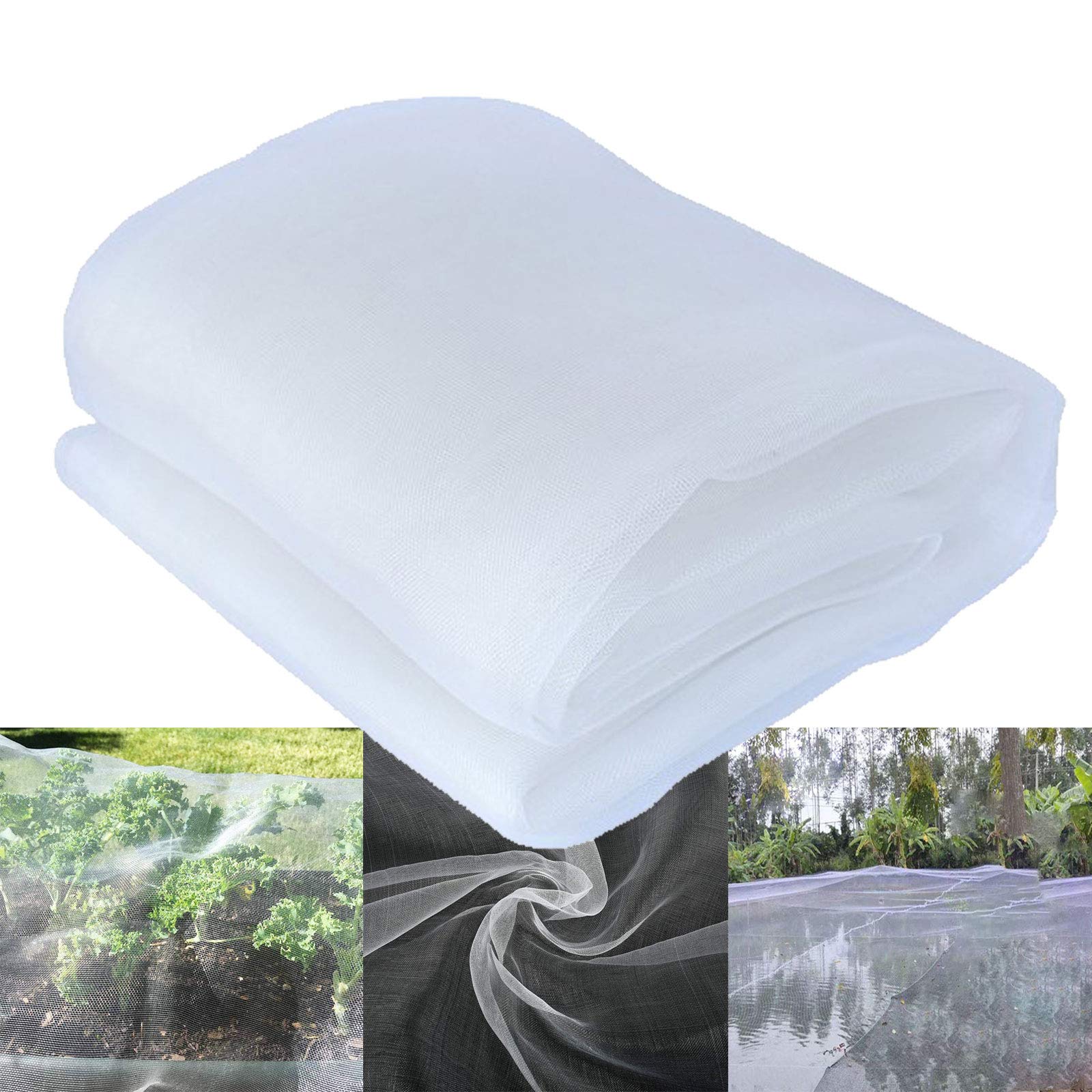 Malla Protección Plantas Jardin, Multifunción Red para Insectos Malla Fina Antipajaros para Proteja Verduras Frutas Plantas Flores de Daños, Cortable Malla Blanca Jardin