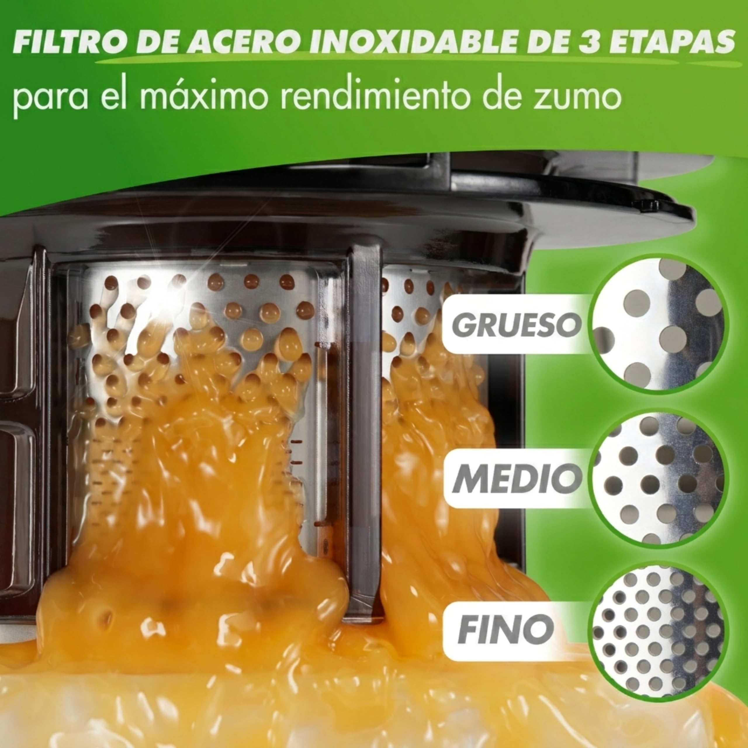 Nutrilovers Licuadora de Prensado en Frío NUTRI-PRESS MAX+, Extractor de Zumo para Frutas Enteras, Boca XXL de 150 mm, Sin BPA