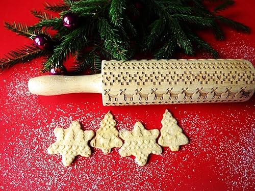 Miniatura 33 de PIN DE RODILLO EN REBOSADO DE NATIVIDAD PARA GALLETAS DE PAN DE JENGIBRE PARA NAVIDAD