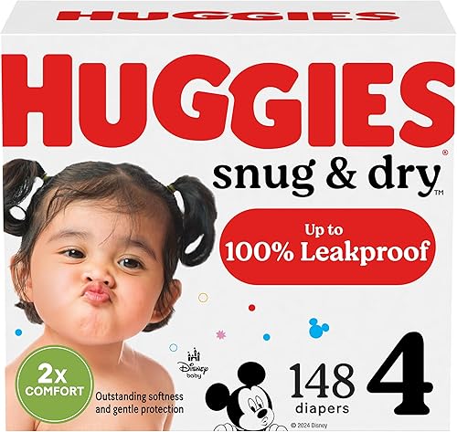 Miniatura 49 de Huggies Pañales de tamaño 4, pañales para bebé Snug & Dry, talla 4 (22-37 libras), 30 unidades, el embalaje puede variar