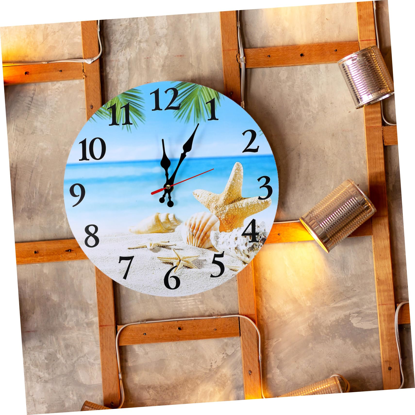 3 pezzi Orologio da parete con paesaggio da spiaggia Orologio da parete Orologio da parete digitale a batteria Orologio da parete digitale Orologio da parete per la casa Reloj De Pared Orologio a bat