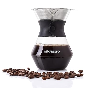 Mixpresso Coffee Chemex Style Pour over Coffee Maker (13.5 Oz)