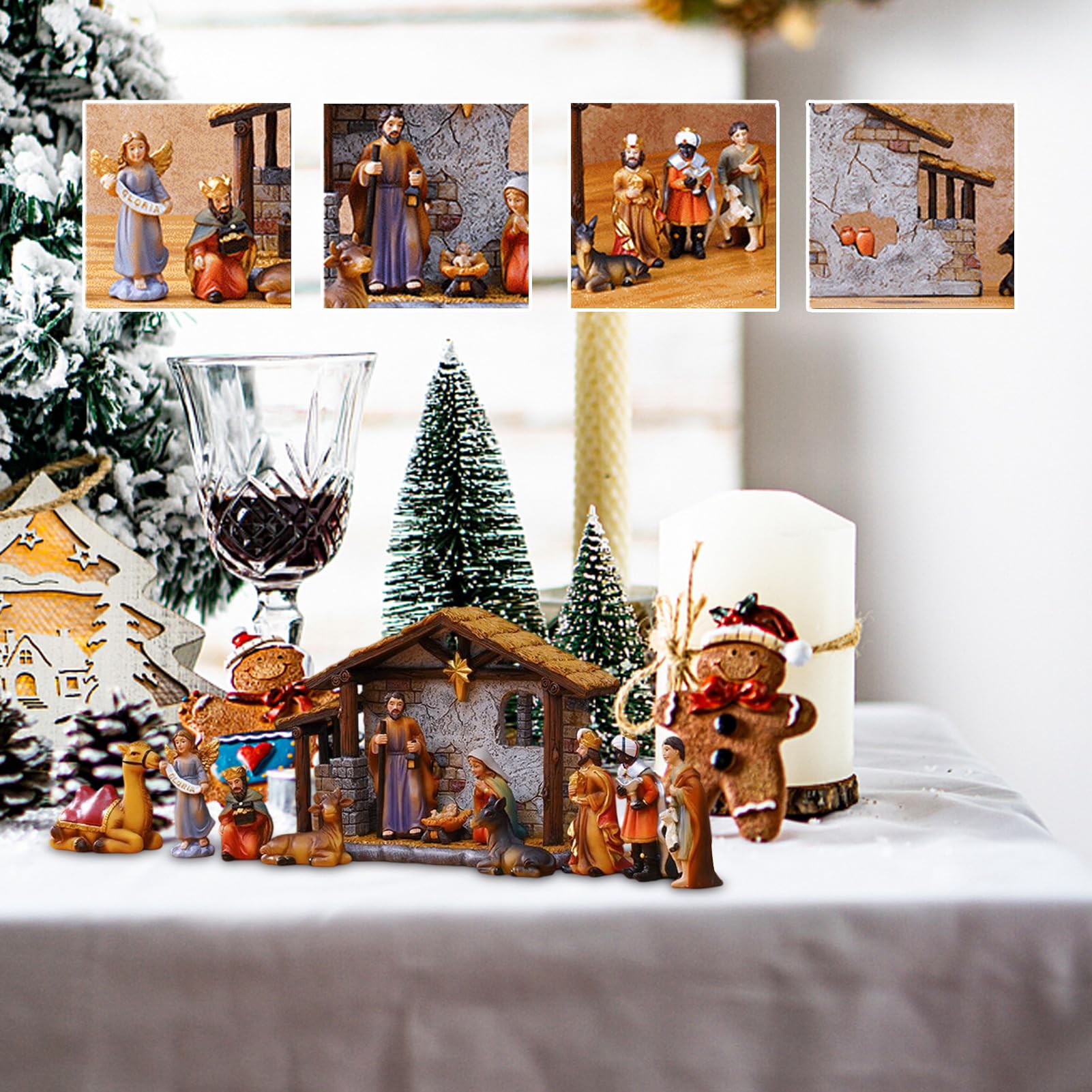 Belén de Navidad Figuras Pequeñas De Nacimiento Y Pesebre