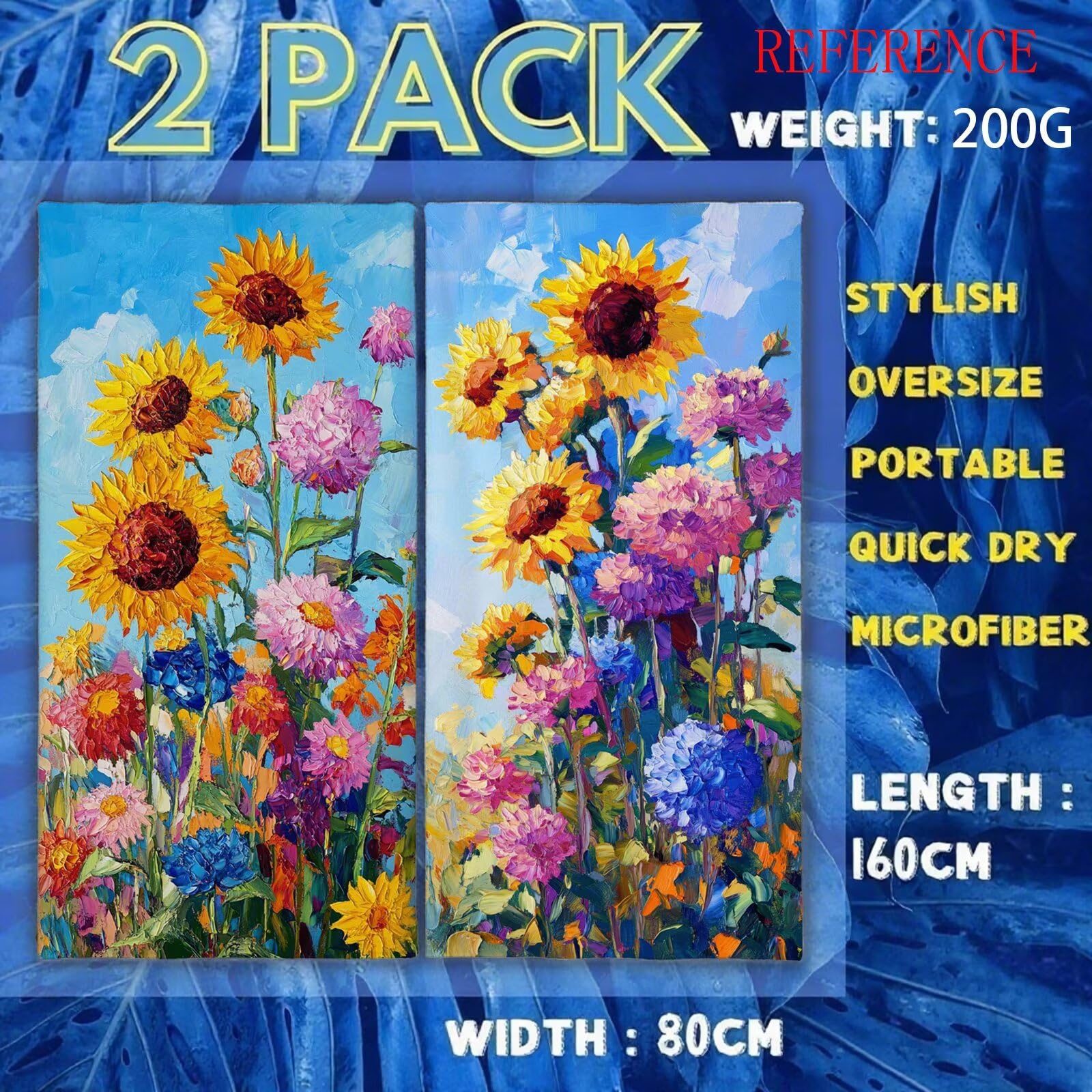 Ręcznik plażowy roślinny ręczniki plażowe dla dorosłych 220 x 100 cm słonecznik ręcznik z mikrofibry ręcznik kąpielowy bez piasku, chłonny szybkoschnący lekkie akcesoria plażowe do pływania, wakacji