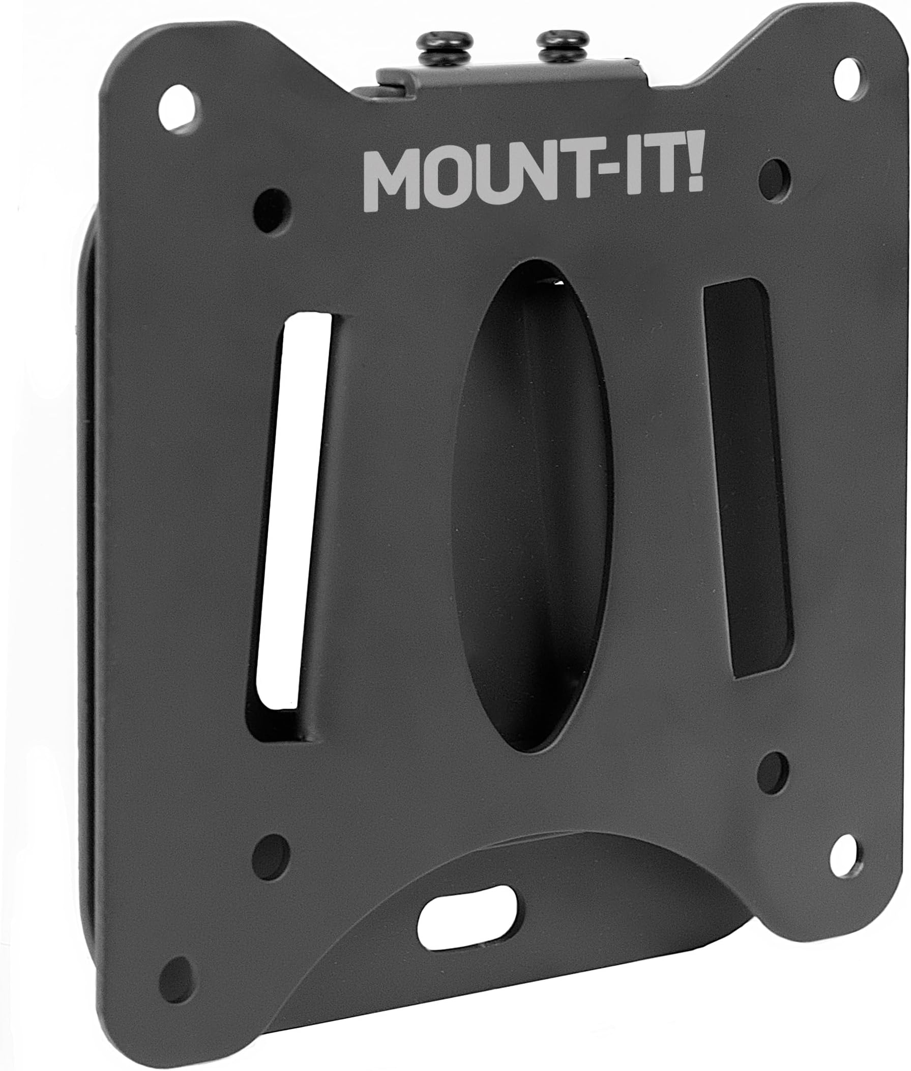 Mount-It! Fixed TV Wall Mount for 13 - 32 LCD or LED Flat Panel Screens, 60 Lbs (30 kg) Load Capacity, VESA 75x75 mm and 100x100 mm, Black