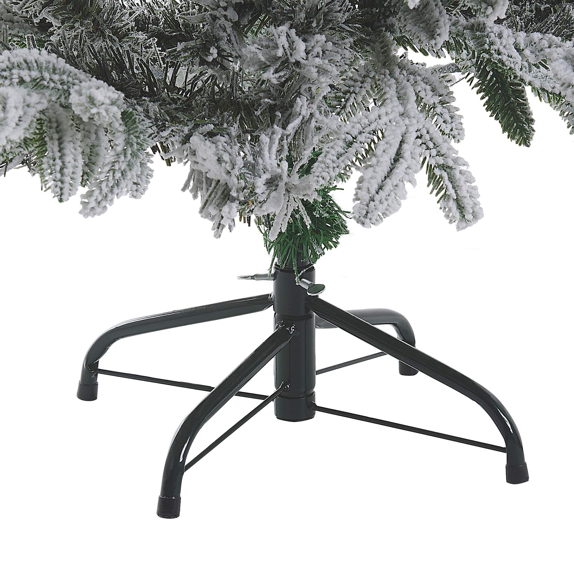 Sapin de Noël Artificiel Effet Neige 120 cm Idéal avec Branches Facilement Ajustables Aspect Naturel et Réaliste Parfait pour Tout Intérieur Beliani