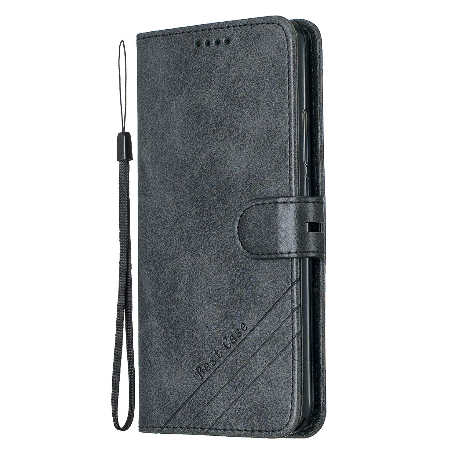 Cover Flip In Pelle PU Per Huawei Mate 20 Lite: Custodia Book Style Con Interno In Silicone (Nero)