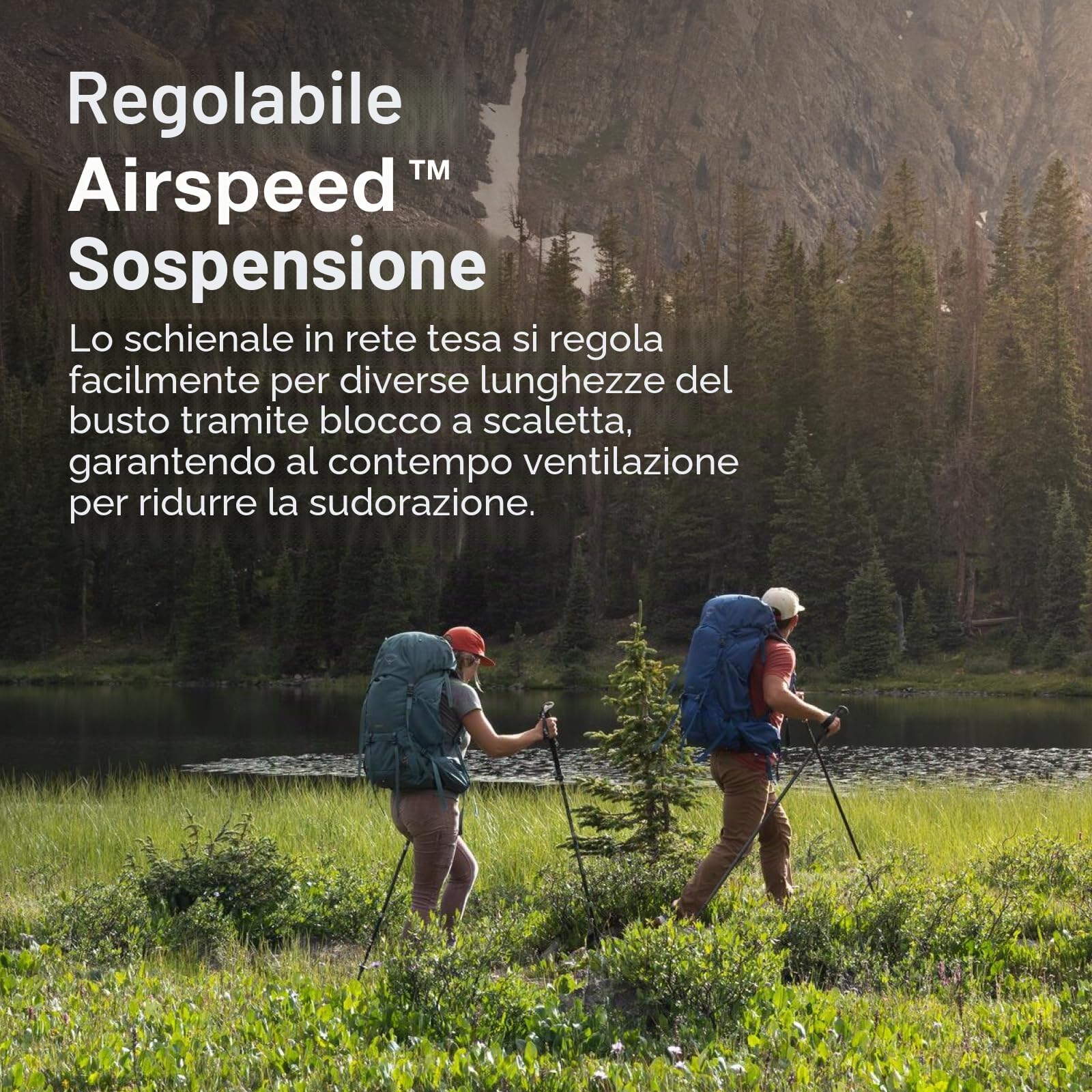 Osprey Rook Zaino da trekking uomo, 65L, Histosol Brown/Rhino Grey