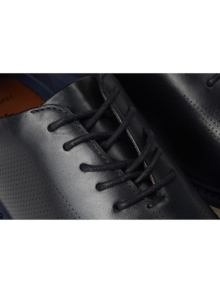 Black Johnston & Murphy Upton One-piece Perfed Plain Toe
