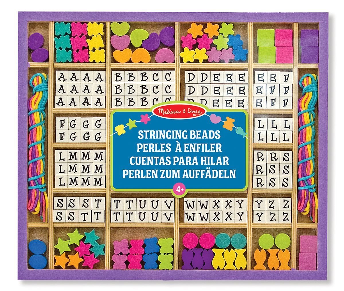 Melissa and Doug Wooden Alphabet Beads - Color: None