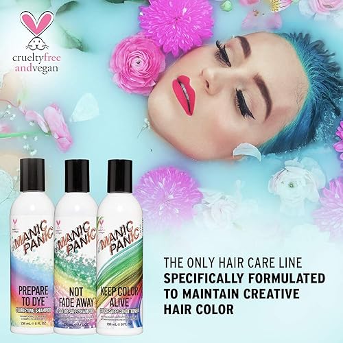 Miniatura 7 de MANIC PANIC Paquete amplificado de tinte para el cabello Pink Warrior con champú aclarador Pink Warrior Classic y prepara para teñir