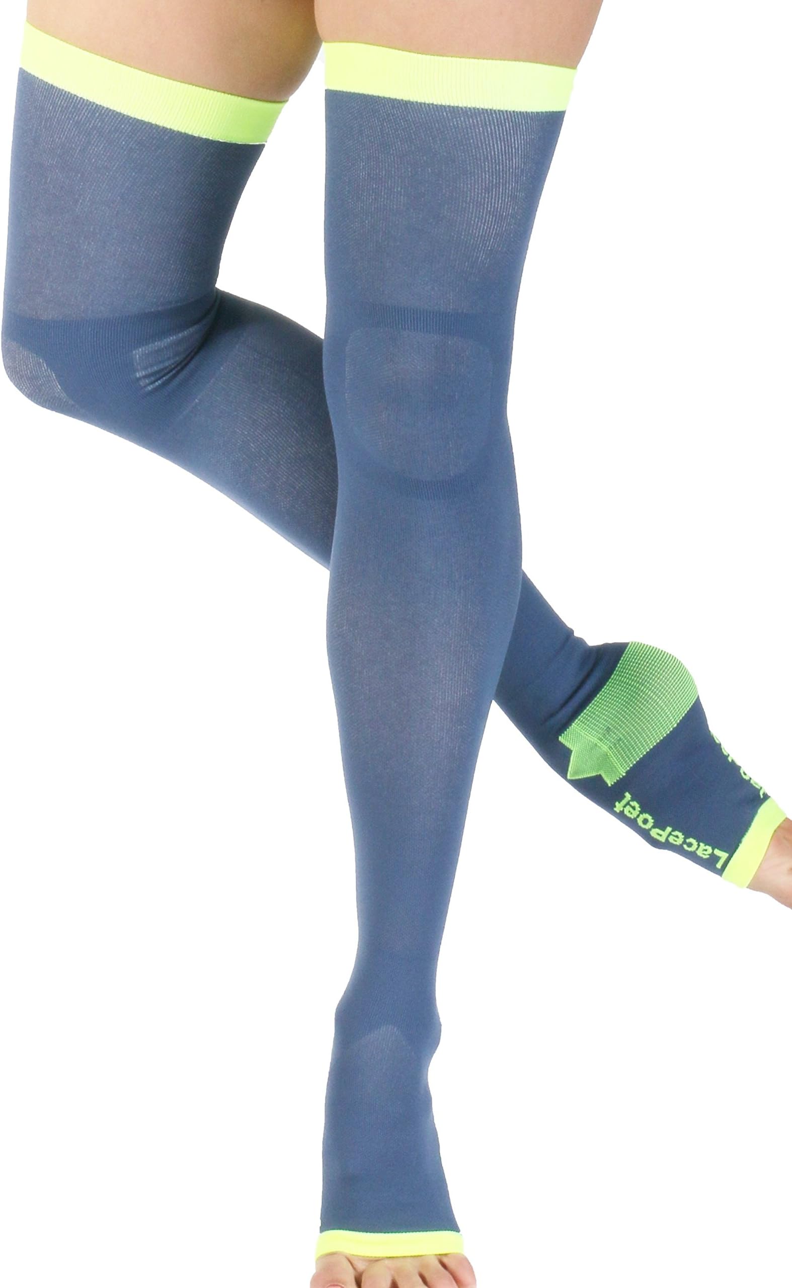 Lace Poet Yoga/Sleep Thigh-High Compression Toeless Socks MULTIPLE COLORS