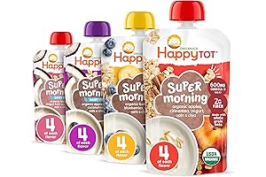 Happy Tot Organics Super Morning Variety Pack, 4oz Pouch