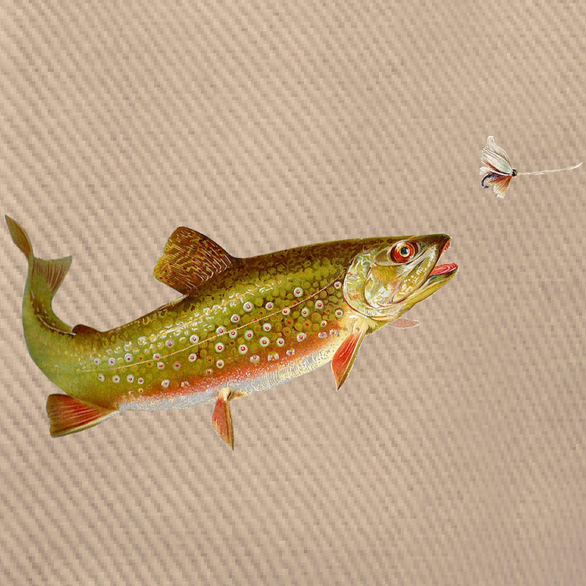 CafePress Vintage Trout Fishing Illustration Unique Adjustable Baseball Hat