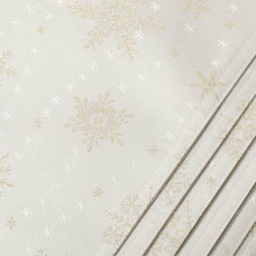 Miniatura 5 de Camino de mesa de Navidad y manteles individuales, camino de mesa de copo de nieve para Acción de Gracias, otoño, fiestas