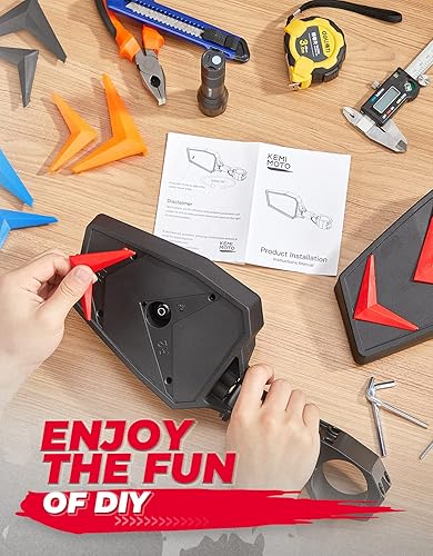 Miniatura 6 de KEMIMOTO UTV - Espejos de visión lateral para barra antivuelco de 1.75-2 pulgadas, compatible con Polaris RZR 800 900 1000 XP Turbo Pioneer Rhino