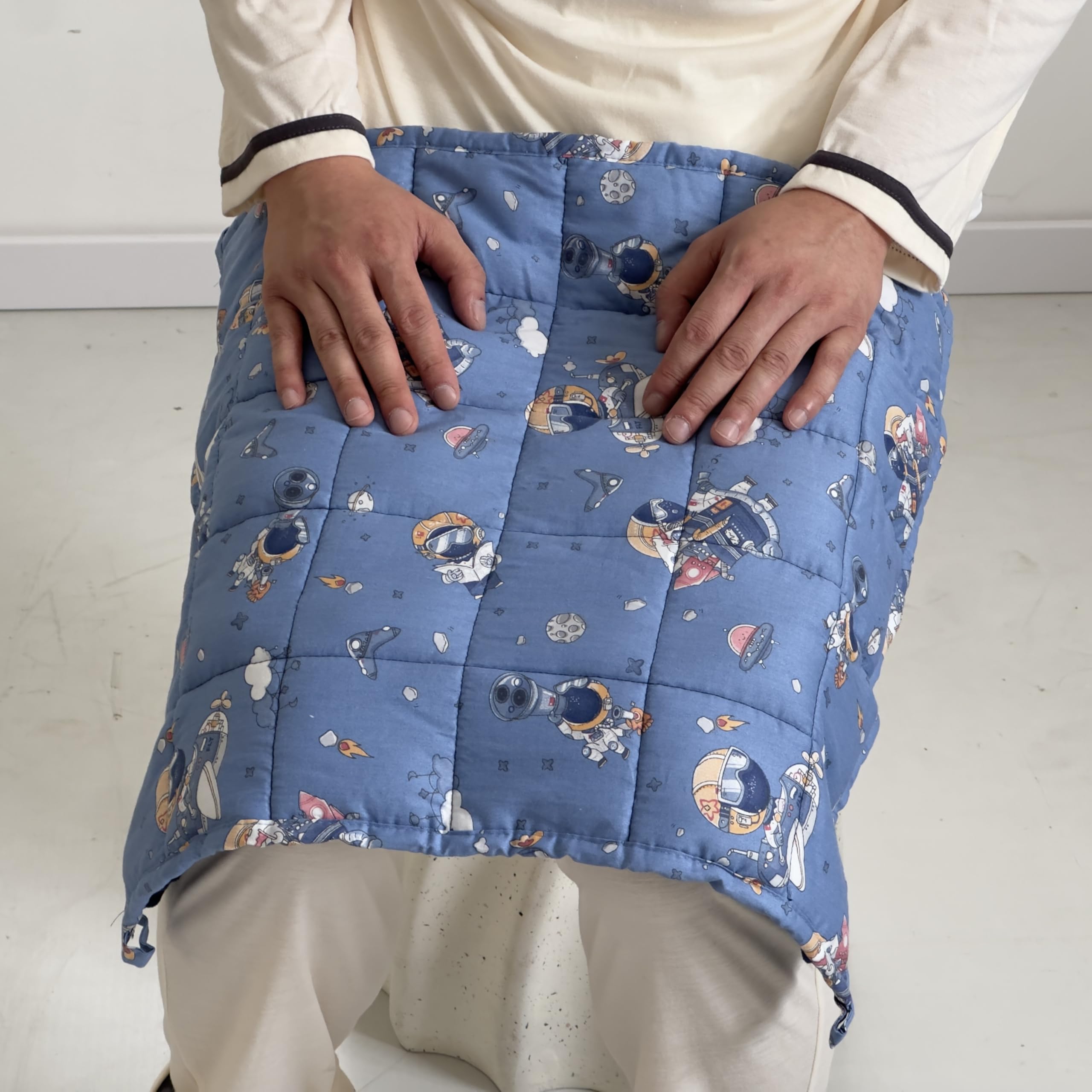 Sleepymoon Gewogen lappad voor angst en ontspanning (blauw, 46 x 54 cm