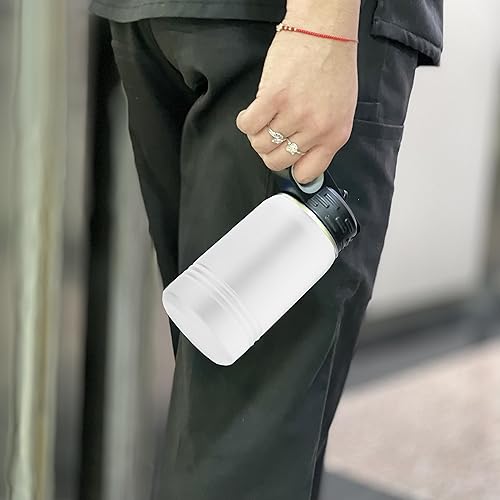 Vista 28 de LaserGram Botella de agua personalizada, palitos de lacrosse, acero inoxidable de doble pared aislada al vacío con popote superior, regalo grabado