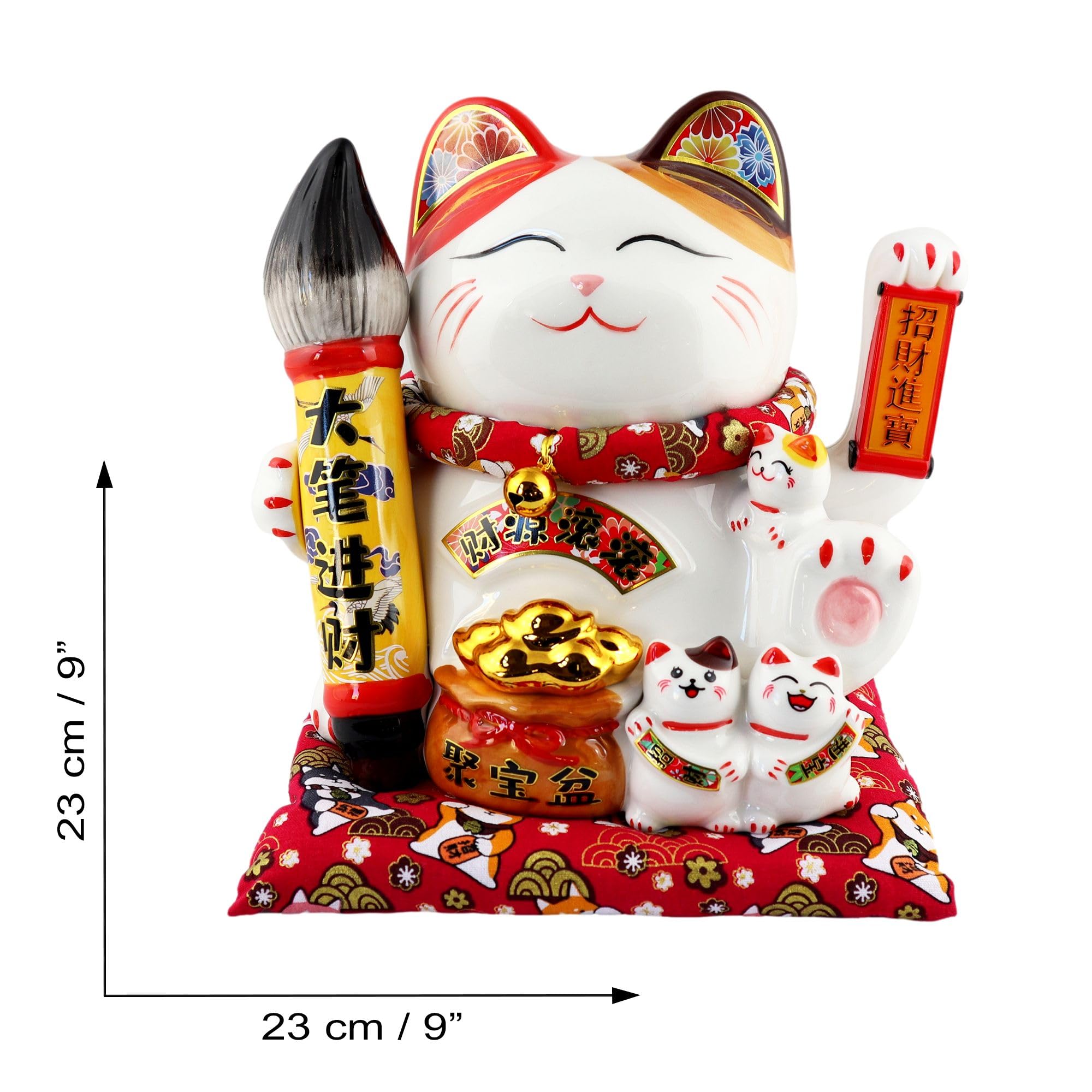Freak Scene Kot na szczęście - Maneki-Neko - macha kot z porcelany 21,5 cm biały - Maneki Neko 03