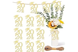 24PCS Class of 2023 Gold Graduation Tags
