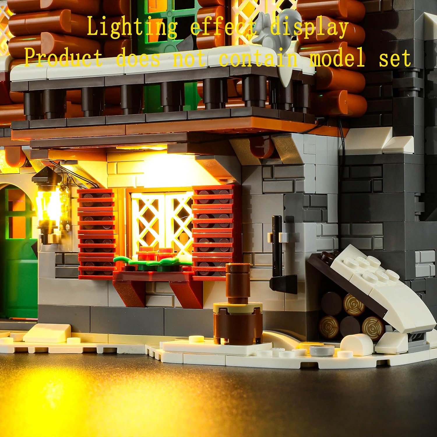 GEAMENT LED Light Kit Compatible with Lego Alpine Lodge - Lighting Set for Icons 10325 (Model Set Not Included)