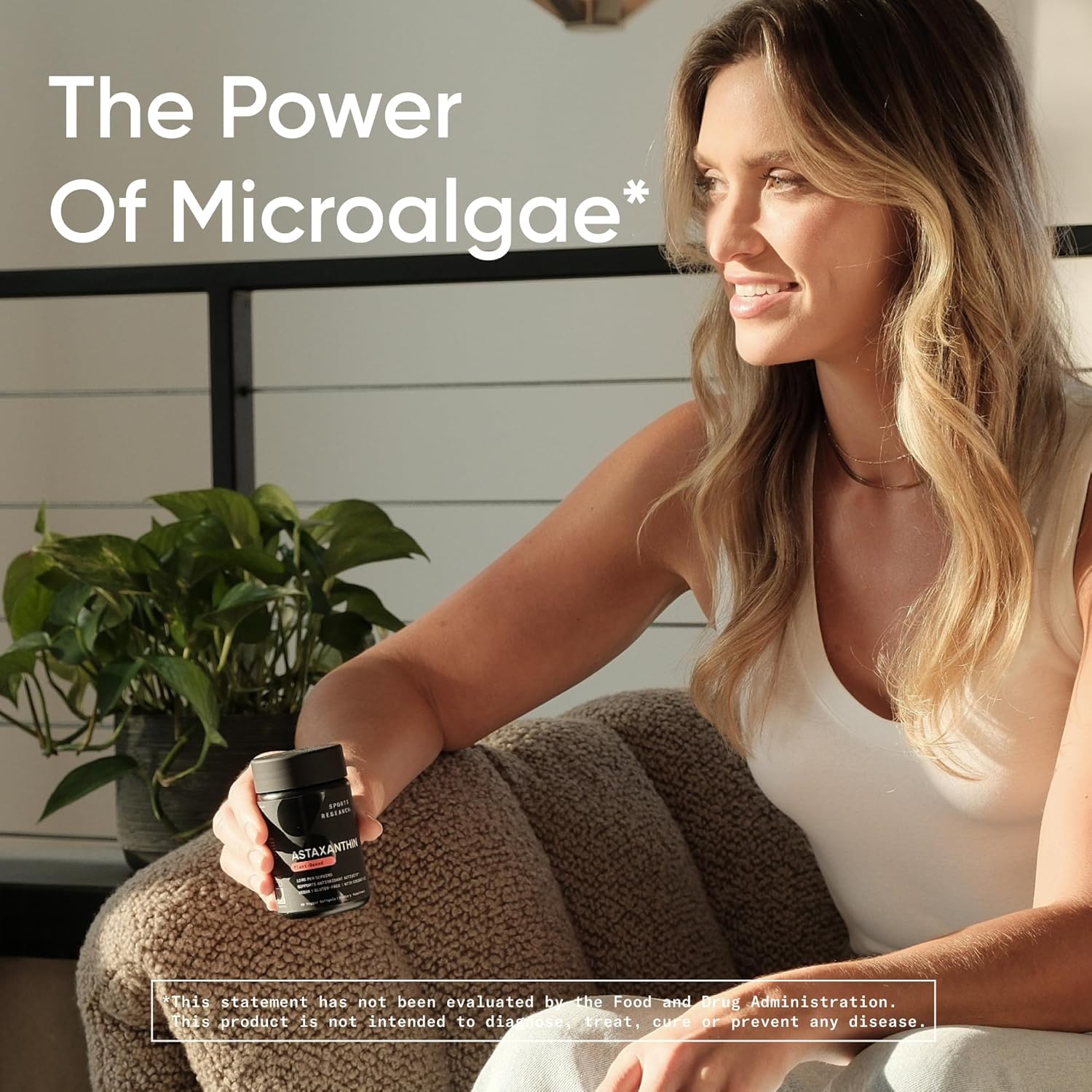 Sports Research Triple Strength Vegan Astaxanthin Supplement from Algae - Plant Based Softgels for Antioxidant Activity, Skin & Eye Health - Non-GMO Verified, Made with Coconut Oil - 12mg, 60 Count - Image 6