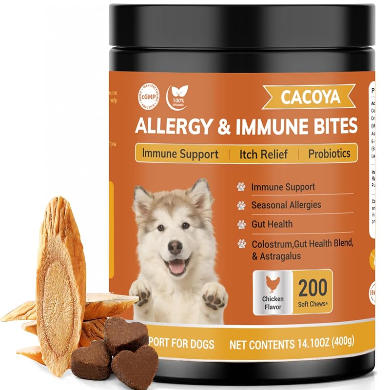 Suplemento para Cães em Mastigáveis Macios com Colostro e Probióticos CACOYA – 120 Unidades