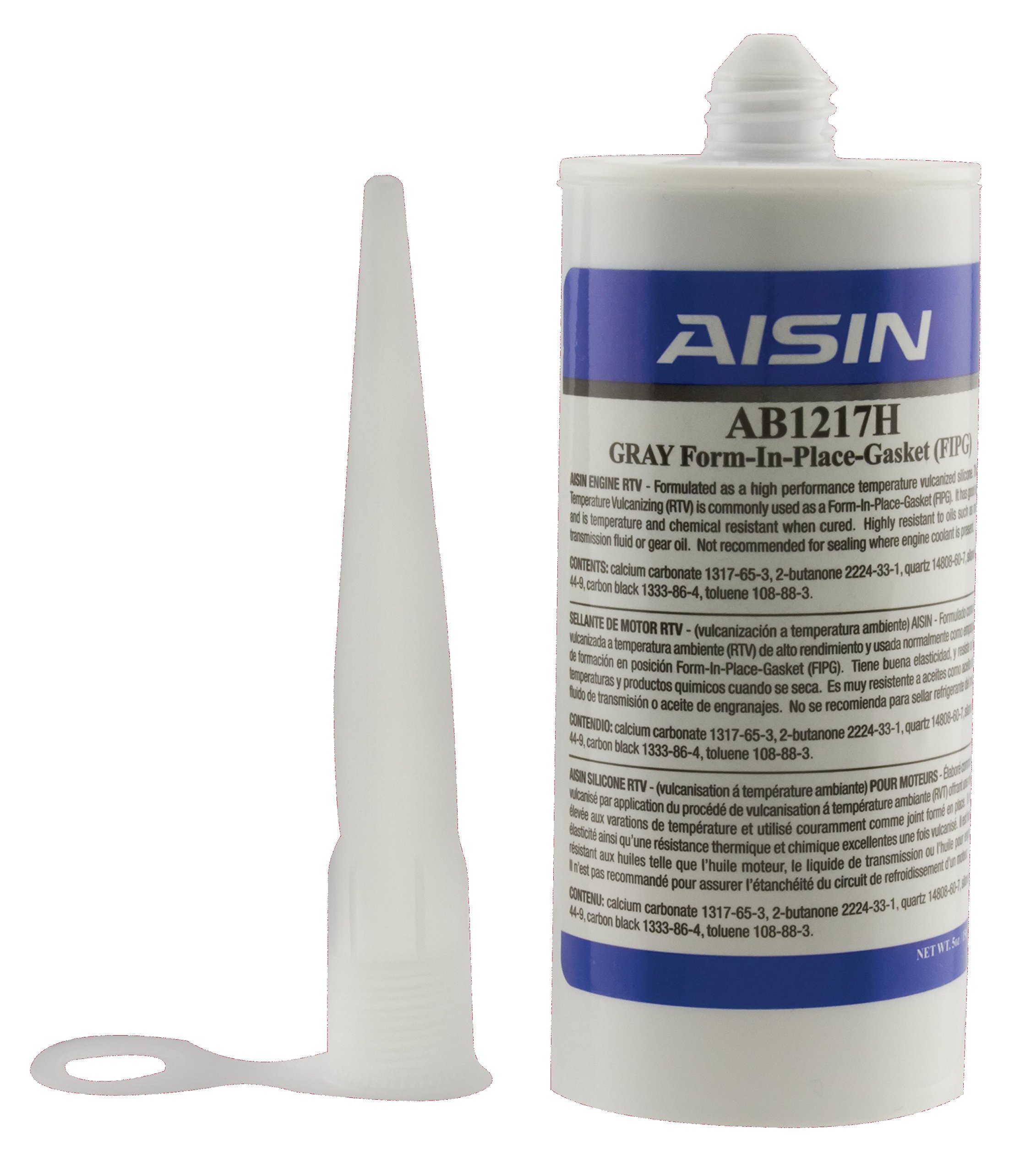 AISIN AB1217H Gray Form-in-Place Gasket Sealant - 5oz. Half Cartridge