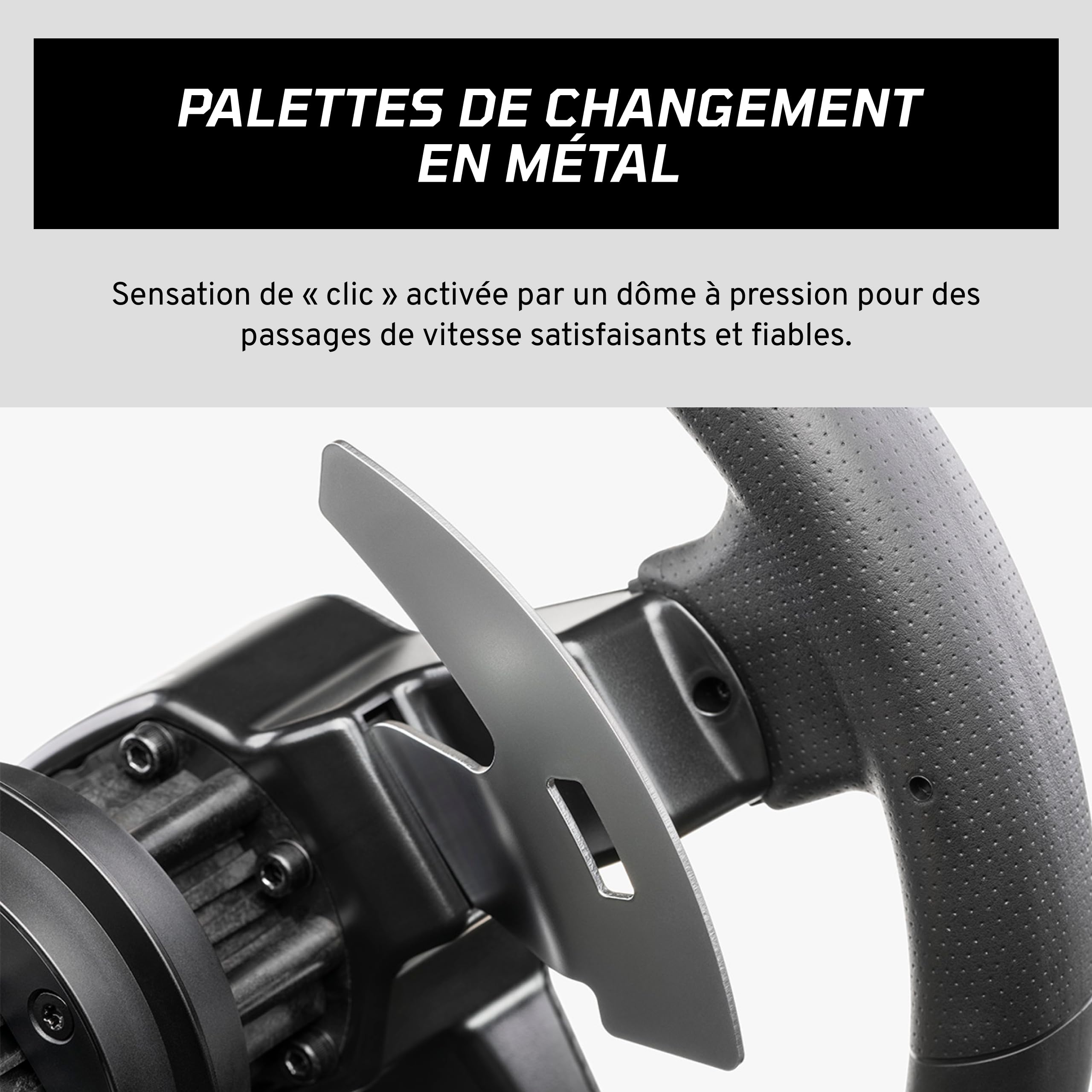FANATEC Simulation de Course CSL Volant P1 V2 (QR2Lite) – PC | Jante Caoutchoutée, RevStripe, Afficheur LED, Palettes de Changement en Métal, QR2 Lite côté volant préinstallé