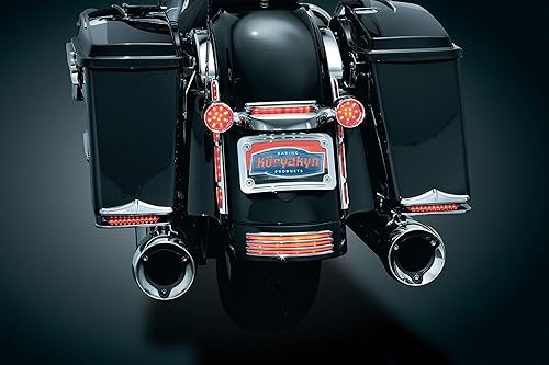 Miniatura 6 de Kuryakyn 3153 Accesorio de iluminación de acento de motocicleta Panel de llenado de barra de señal de giro con luz LED con lente ahumada para