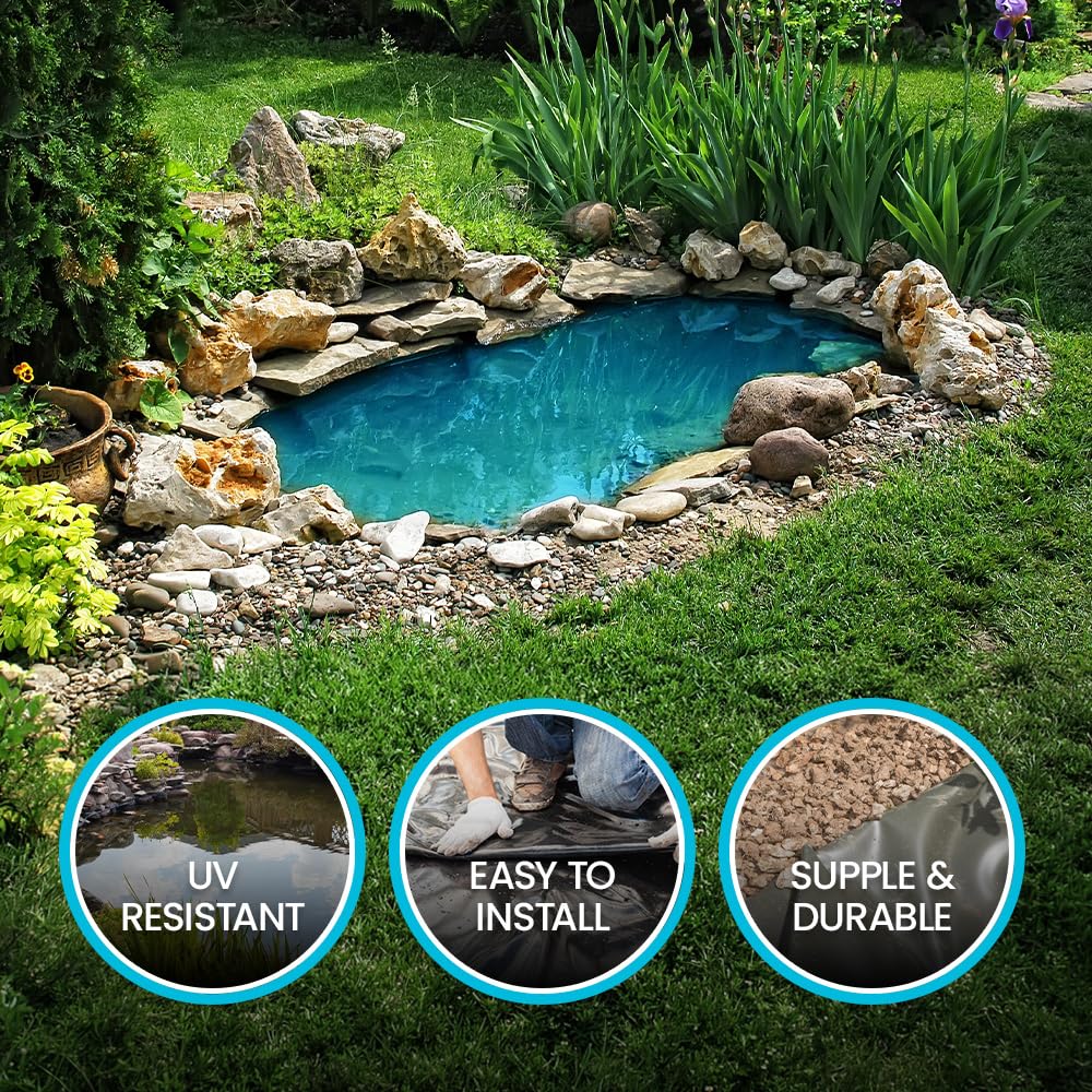 Swell UK 2.5m x 2.5m Pond Liner | 25 Year Guarantee | HDPE | UV Resistant | Garden Fish Ponds — view 8