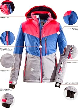 killtec Girls Snow Jacket Iolana Jr, Color:Electric Blue, Size:164