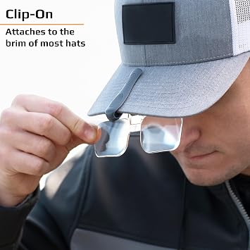 Carson Optical VisorMag 1.75x Power (+3.00 Diopters) Clip-On Magnifying Lens for Hats VM-10