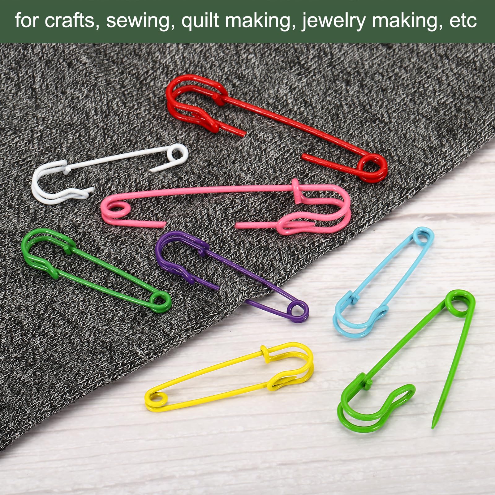 YOKIVE 20 Pcs Safety Pins, Large Metal Sewing Pins, Red, 2.48 Inch - Image 3