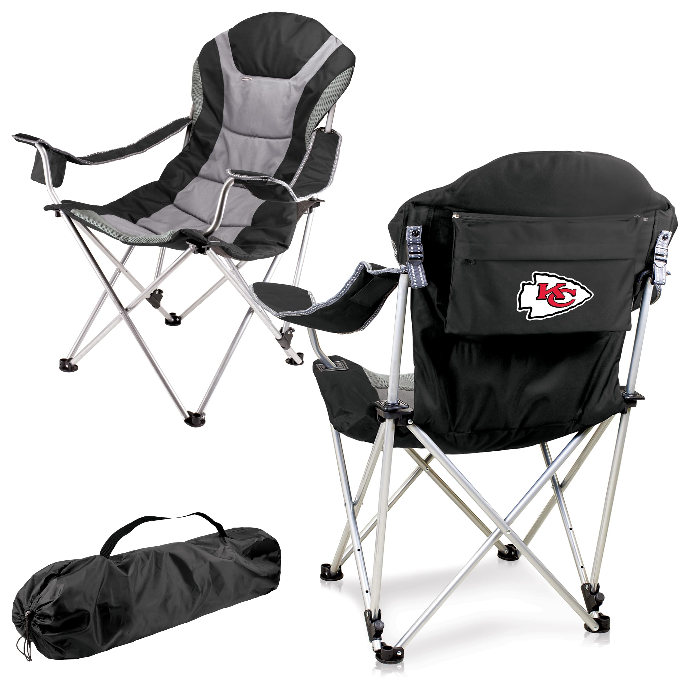 Picnic TIME NFL Unisex-Adult NFL Reclining Camp Chair, Beach Chair for Adults, Sports Chair with Carry Bag