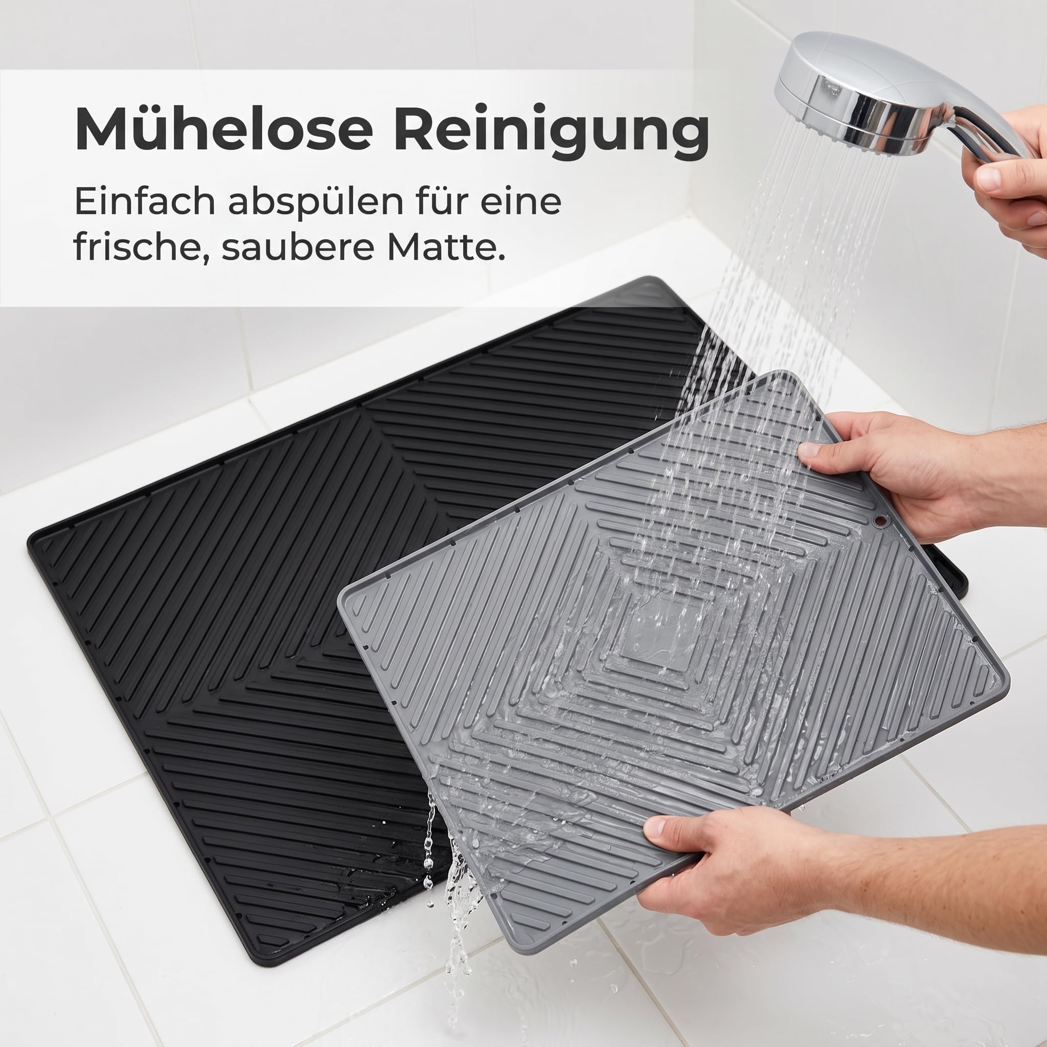 Colcolo Antirutsch Tierstreu Matte mit Rillenprofil Und Robustem Material für Langlebigen Einsatz in Mehreren Räumen für Katzenliebhaber Und Kleintierhalter, Grau, 71x56x2cm