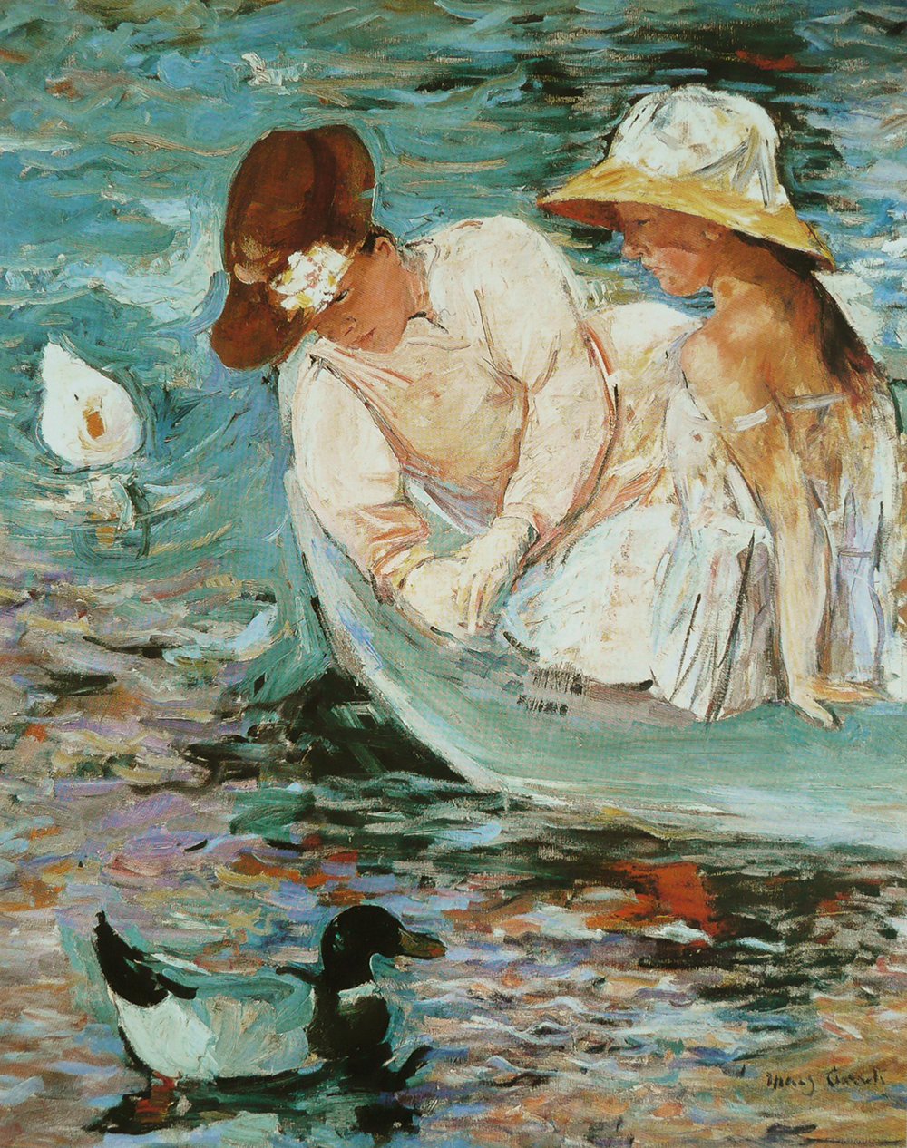 Cuadro Mary Cassatt Duck con acabado archival matte texturizado de calidad de museo