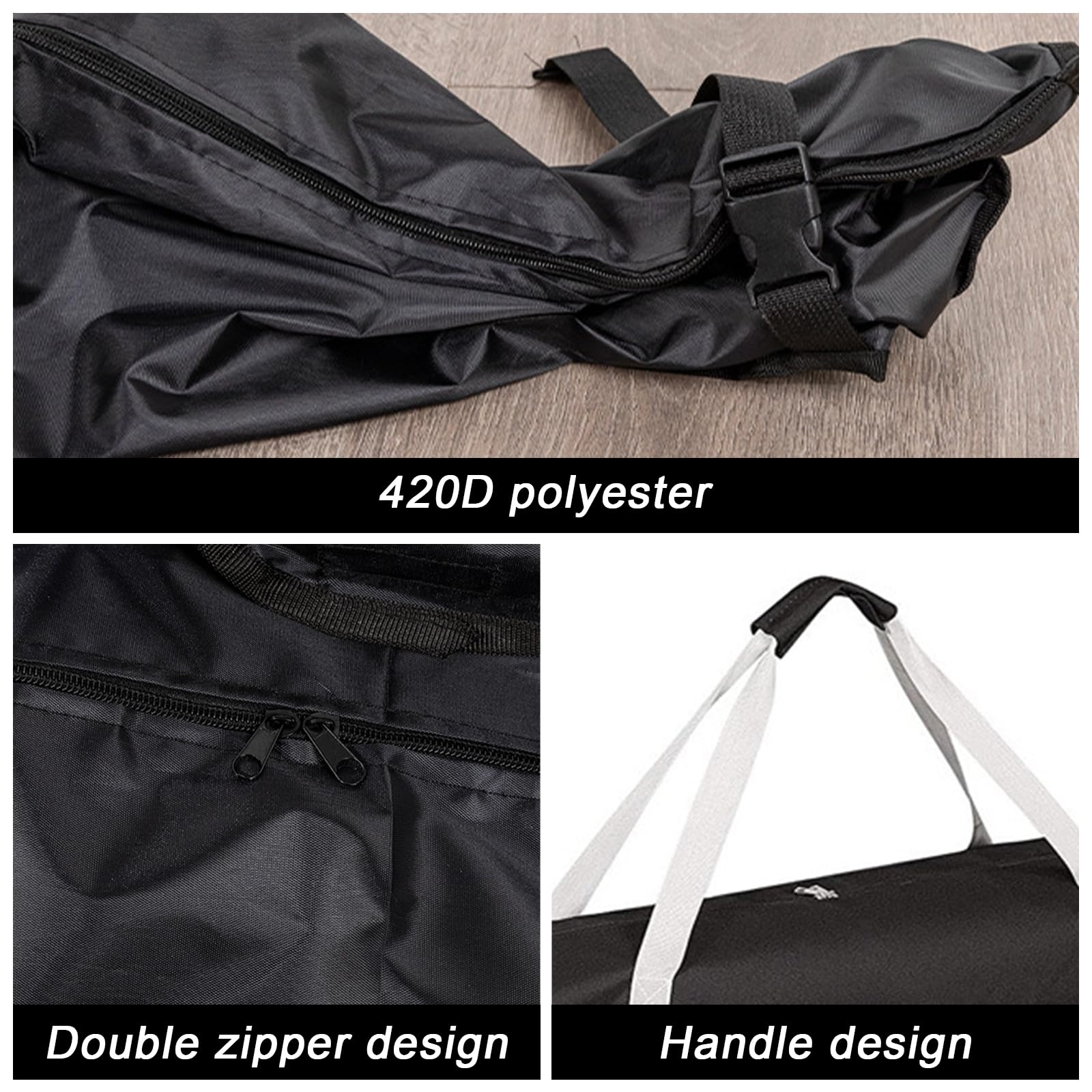BORDEAG Borsa da sci, Borsa per snowboard, Borsa per sci, 185×33 cm Borsa da sci per sci da pista Borsa da sci Borsa da sci per auto, aereo, viaggi sulla neve e avventure all'aperto (Nero)