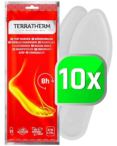 TerraTherm Semelles chauffantes - activé par l'air – Chaleur jusqu'à
