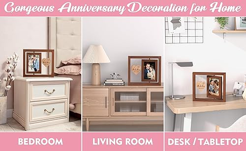 Miniatura 8 de Tiblue Regalos de boda para parejas 2024 Marco de fotos Mr and Mrs para fotos de 4 x 6, regalos de despedida de soltera para novia futura, marco de