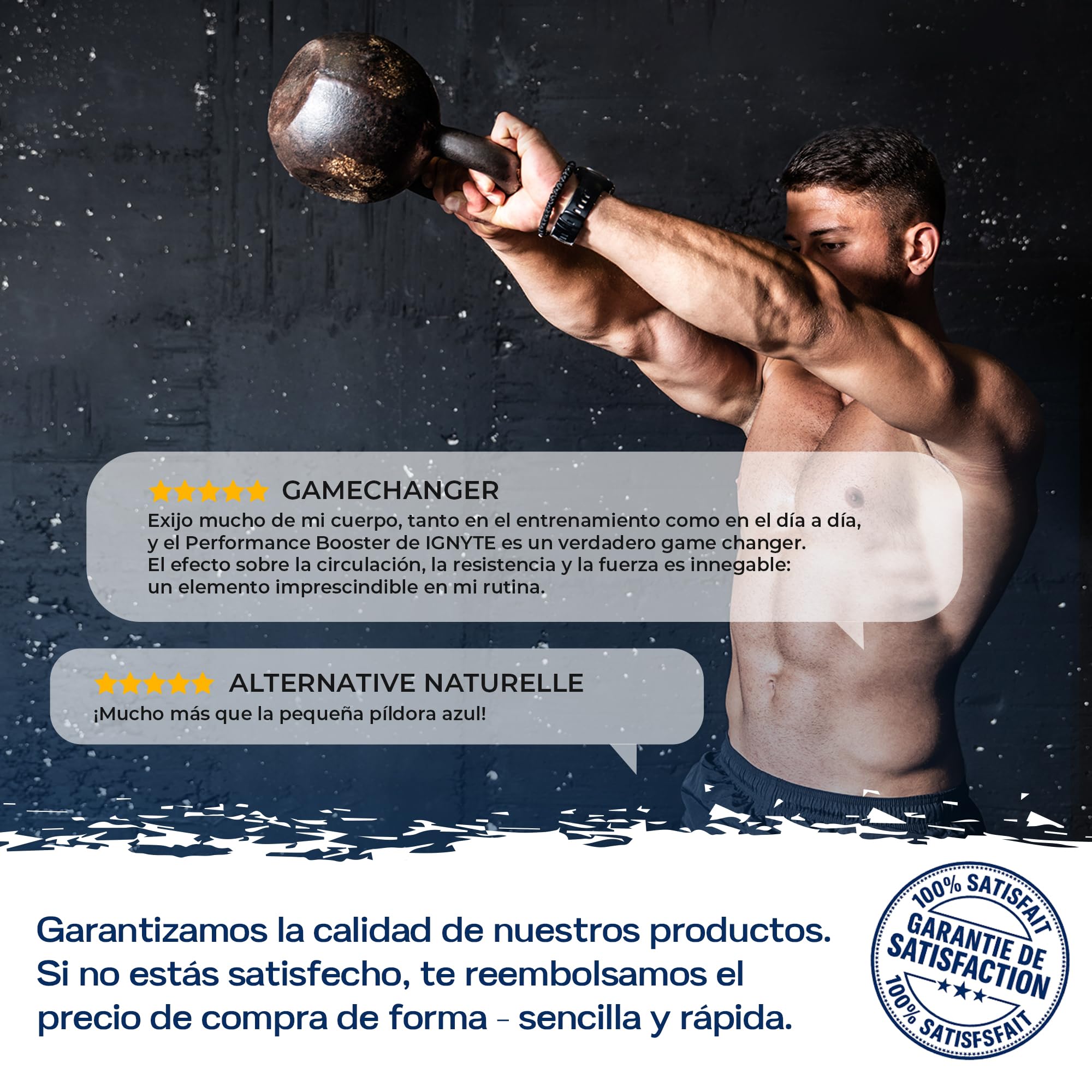 IGNYTE – Fórmula potente para hombres activos – Efecto rápido – Potenciador de rendimiento natural para la energía y la resistencia – Con ginseng, arginina, citrulina y vitamina C – 10 unidades