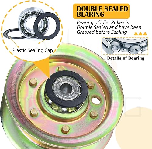 Miniatura 4 de 196106 polea con 532177968 Polea tensora que reemplaza Husqvarna 532196106 Polea tensora Husqvarna, 532197379 Polea tensora Husqvarna, 197379,